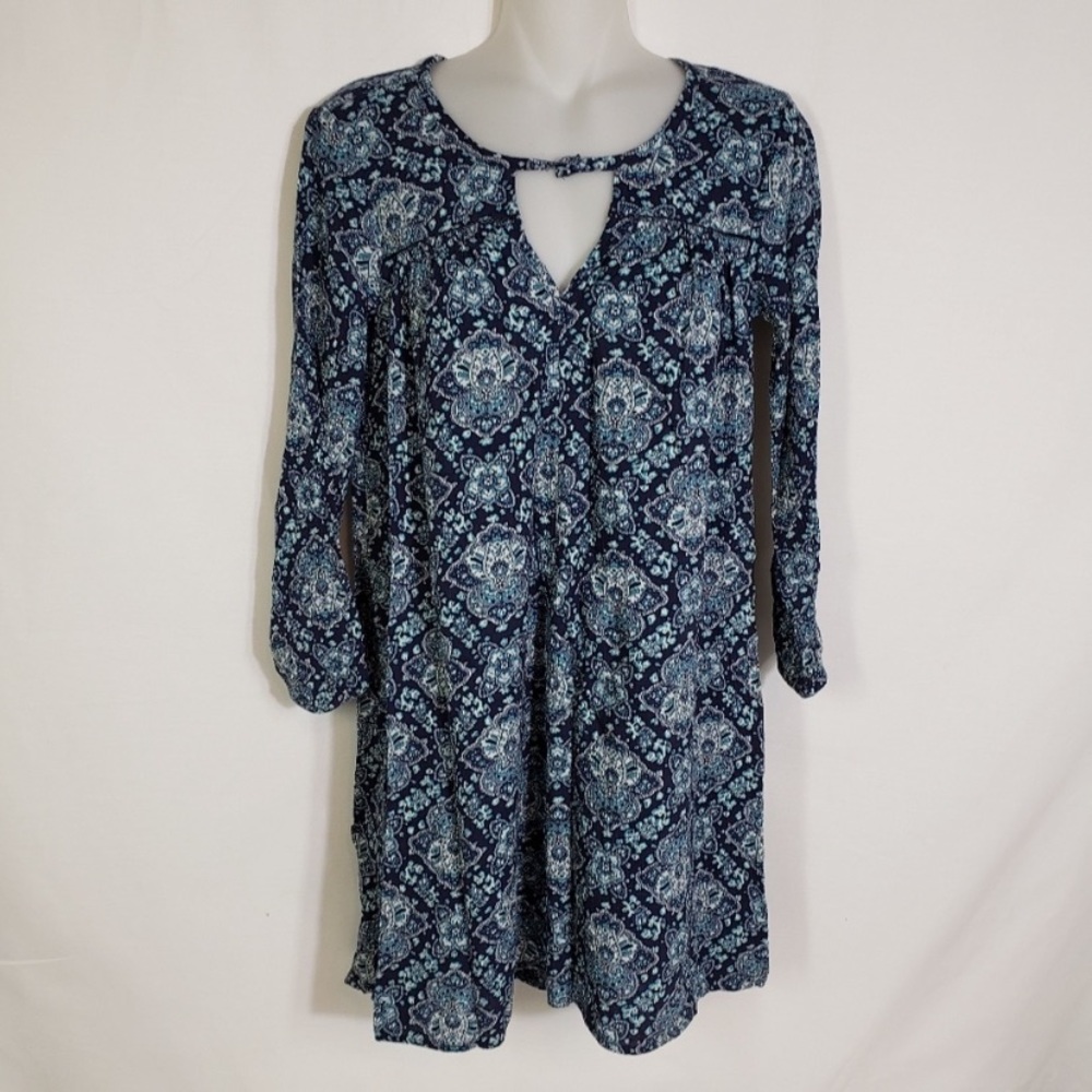 American Eagle blue paisley tunic dress